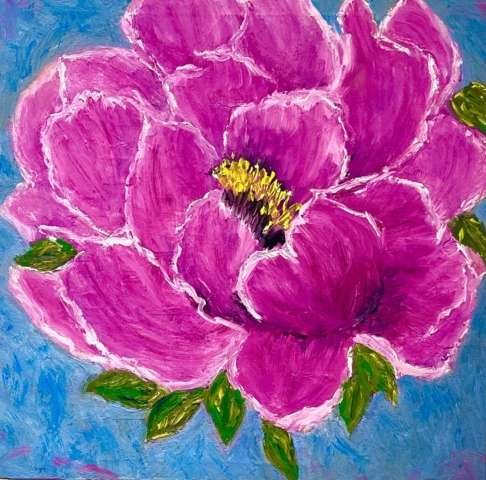 InFuchsion Oil 16"x16" $400